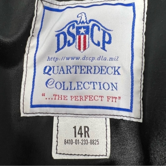 DSCP Quarterdeck Black Wool Navy Pea Coat Overcoat Size 14R US Enlisted Military - Picture 7 of 16